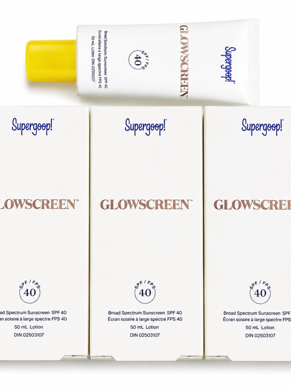 (3) Supergoop! Glowscreen Broad Spectrum SPF 40 Sunscreen